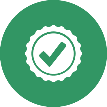 Icon mit einem Haken.